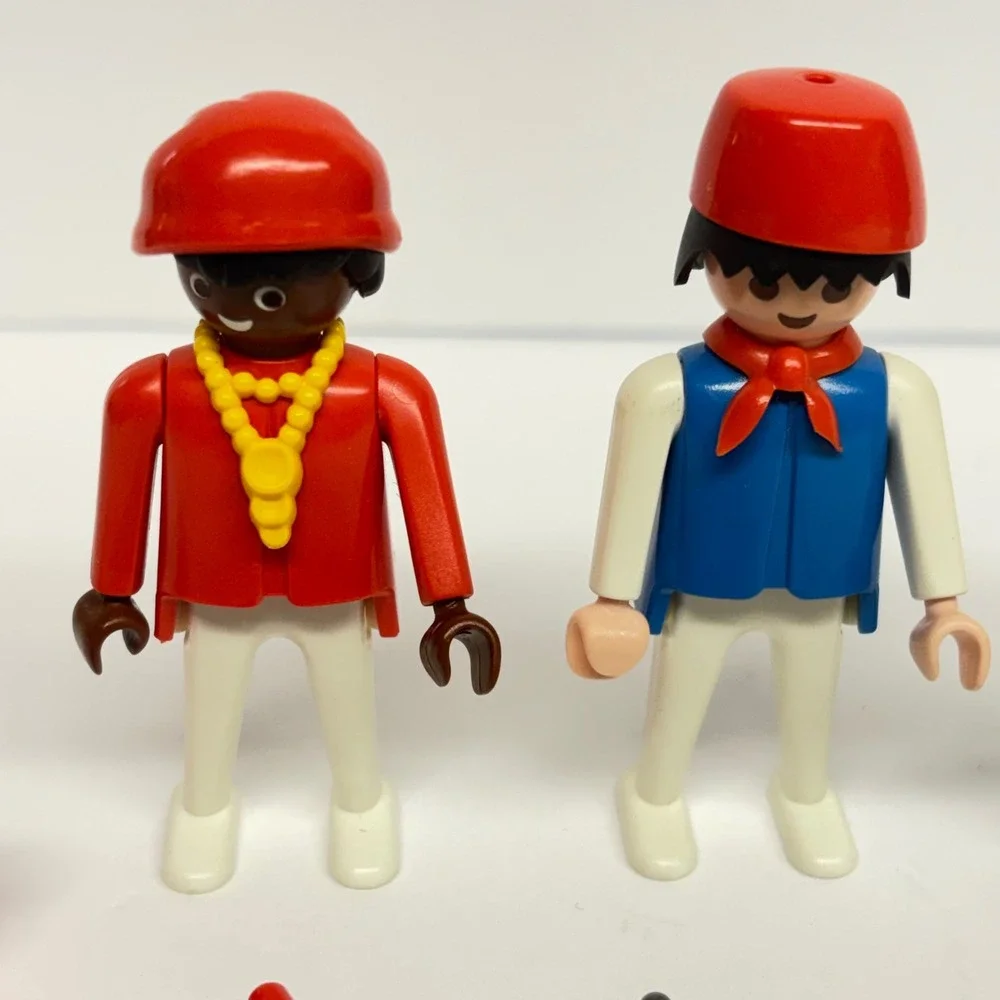 Vintage Playmobil Pirate Figures Lot Accessories Flags Shovels Sword